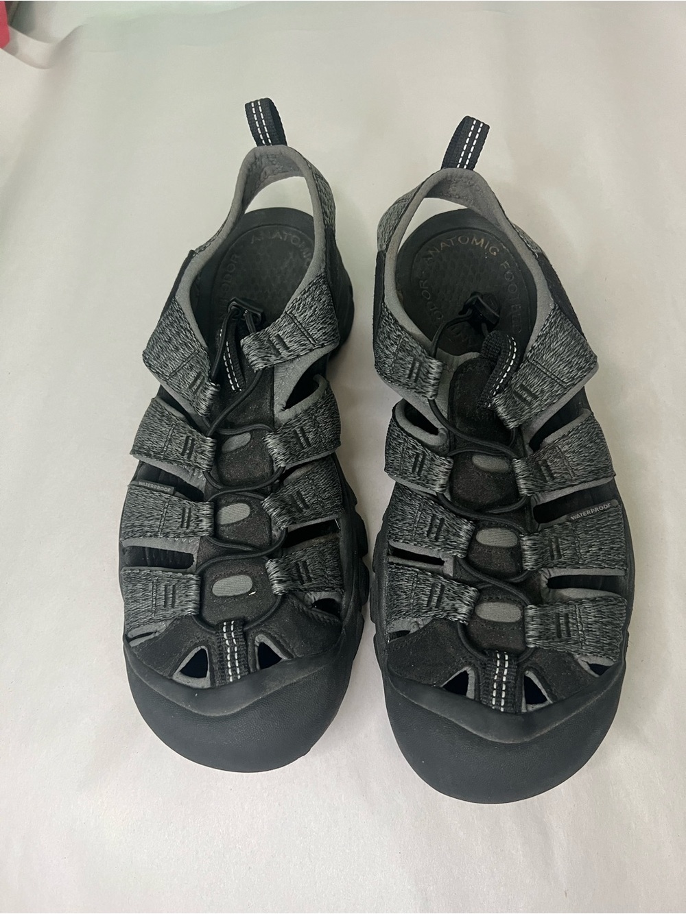 Keen Men's Black Gray Closed-Toe Sandals